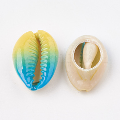 Spray Painted Natural Cowrie Shell Beads&nbsp;X-SHEL-S274-01C