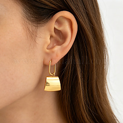 304 Stainless Steel Hoop Dangle Earrings&nbsp;WG2B254-01