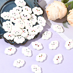 40Pcs 8 Styles Funny Opaque Resin Cabochons&nbsp;RESI-SC0036-69