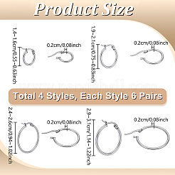 304 Stainless Steel Hypoallerg Hoop Earrings&nbsp;EJEW-UN0005-39A