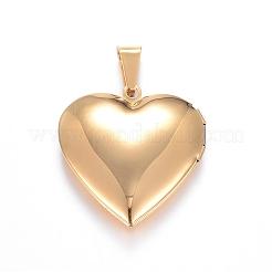 Ion Plating(IP) 316 Stainless Steel Locket Pendants&nbsp;STAS-N0016-04G