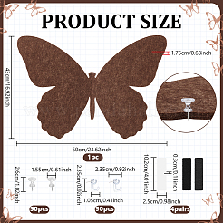 1Pc Felt Butterfly Bulletin Board&nbsp;AJEW-NB0009-21