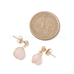 3 Pairs 304 Stainless Steel Natural Cultured Freshwater Pearl Round Earring Sets&nbsp;EJEW-JE06817-02