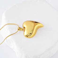 3Pcs European Luxury Stainless Steel 3D Heart Pendant Necklaces for Women&nbsp;UL4801