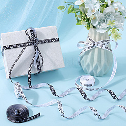 4 Rolls 4 Styles Polyester Sport Ball Printed Grosgrain Ribbon&nbsp;OCOR-GF0004-31B