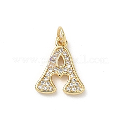 Brass Micro Pave Cubic Zirconia Pendants&nbsp;KK-I382-05G