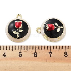 Rack Plating Alloy Enamel Pendants&nbsp;PALLOY-F311-12G