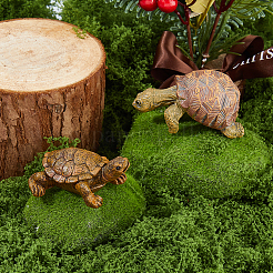 2Pcs 2 Styles Resin Tortoise Display Decoration&nbsp;DJEW-FH0008-52