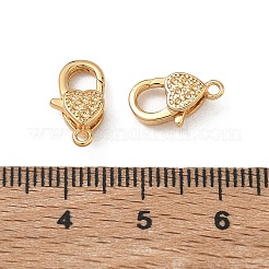 SHEGRACE Brass Micro Pave Clear Cubic Zirconia Lobster Claw Clasps&nbsp;XGRQ4G023-671G