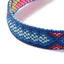 Polyester-cotton Braided Rhombus Pattern Cord Bracelet&nbsp;FIND-PW0013-001A-23