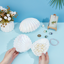 Pearlized Plastic Shell Shaped Jewelry Storage Boxes&nbsp;AJEW-WH0695-138B-02