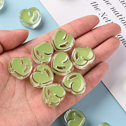 Transparent Enamel Acrylic Beads&nbsp;TACR-S155-004D