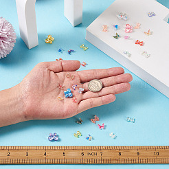 1 Box 195Pcs 21 Colors 3D Butterfly Resin Cabochons&nbsp;MRMJ-PJ0001-04