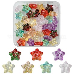 35Pcs 7 Colors Transparent Glass Beads&nbsp;GLAA-FS0001-77