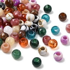 120Pcs 12 Colors Acrylic Imitation Jade European Beads&nbsp;OACR-CJ0002-84