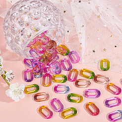 Two Tone Transparent Acrylic Linking Rings&nbsp;OACR-PH0001-41