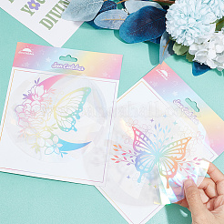 2Pcs 2 Styles PET Rainbow Window Clings Stickers&nbsp;DIY-GF0007-66