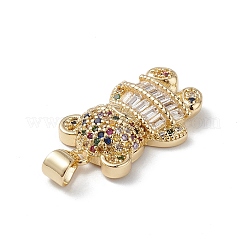 Brass Micro Pave Cubic Zirconia Pendants&nbsp;KK-M240-18