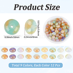 108Pcs 9 Colors Opaque Resin Beads&nbsp;FIND-PA0001-75