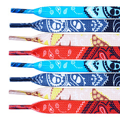 4 Pairs 4 Colors Flower Pattern Polyester Shoelaces&nbsp;FIND-TA0010-30