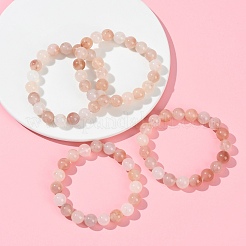 10MM Natural Xinjiang Golden Silk Jade Round Beaded Stretch Bracelets for Women&nbsp;BJEW-G756-01B