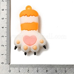 Cat Paw Print PVC Plastic Cartoon Big Pendants&nbsp;PVC-G005-02A