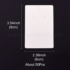 Rectangle Paper One Pair Earring Display Cards with Hanging Hole&nbsp;CDIS-YW0001-04