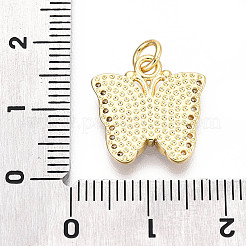 Brass Micro Pave Clear Cubic Zirconia Pendants&nbsp;KK-N268-77G