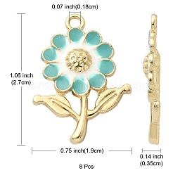 8Pcs Alloy Enamel Pendants&nbsp;ENAM-YW0002-31C