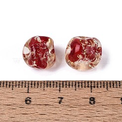 Handmade Gold Sand Lampwork Beads&nbsp;LAMP-Q039-03B