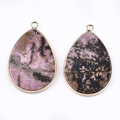 Natural Rhodonite Pendants&nbsp;G-T112-22E