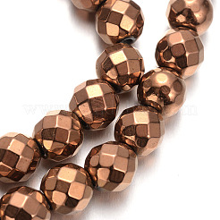 Electroplated Non-magnetic Synthetic Hematite Bead Strands&nbsp;G-E304-53