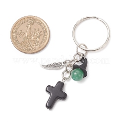 Natural Mixed Stone Bead Keychains&nbsp;KEYC-JKC01331