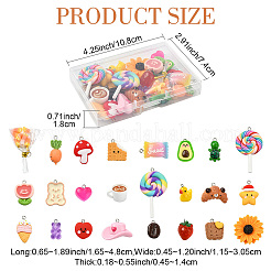 24Pcs 24 Styles Resin Pendants Sets&nbsp;RESI-YW0003-23