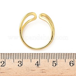 Brass Micro Pave Cubic Zirconia Cuff Rings&nbsp;RJEW-H258-17G