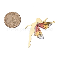 3Pcs Gradient Color Resin Big Pendants&nbsp;PALLOY-TA00171