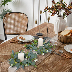 2Pcs Silk Cloth & PE Plastic Candle Garland&nbsp;AJEW-SP0004-46