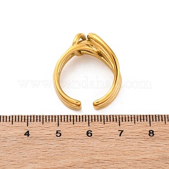 Knot 304 Stainless Steel Open Cuff Ring&nbsp;LS-RJEW-Z082-01C-G