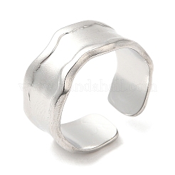 Non-Tarnish 304 Stainless Steel Open Cuff Rings&nbsp;RJEW-K245-63P