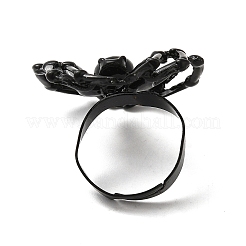 Alloy Spider Adjustable Ring for Halloween&nbsp;RJEW-O048-01EB