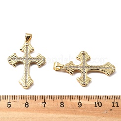 Brass Micro Pave Cubic Zirconia Pendants&nbsp;KK-R229-10G-D