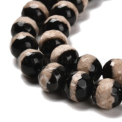 Natural Tibetan Striped Pattern dZi Agate Beads Strands&nbsp;G-B079-B01-01