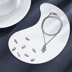 10Pcs Rhodium Plated 925 Sterling Silver Lobster Claw Clasps&nbsp;STER-BC0001-59