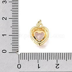 Brass Glass Pendants&nbsp;KK-E802-16G