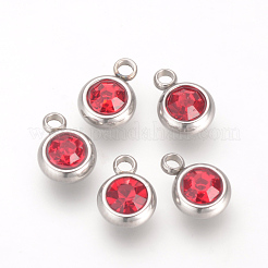 201 Stainless Steel Rhinestone Charms&nbsp;X-STAS-S068-07