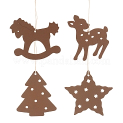 Christmas Theme Wood Pendant Decoration&nbsp;PW-WG1BE07-01