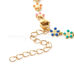Brass Enamel Link Chain Bracelets&nbsp;BJEW-JB06420