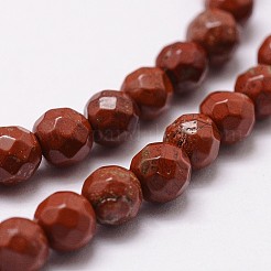Natural Red Jasper Beads Strands&nbsp;X-G-D840-50-4mm