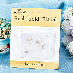 6Pcs Brass Micro Pave Cubic Zirconia Stud Earrings Settings&nbsp;KK-BBC0008-69B