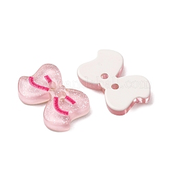 2-Hole Printed Transparent Resin Buttons&nbsp;RE-CBA3C89-07